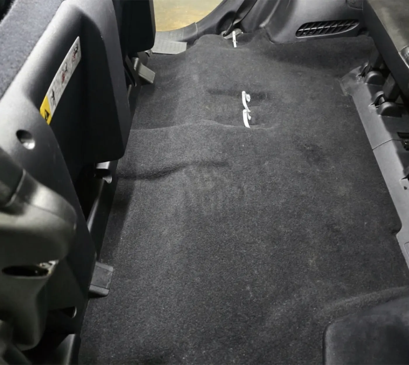 Rear floor after detailing