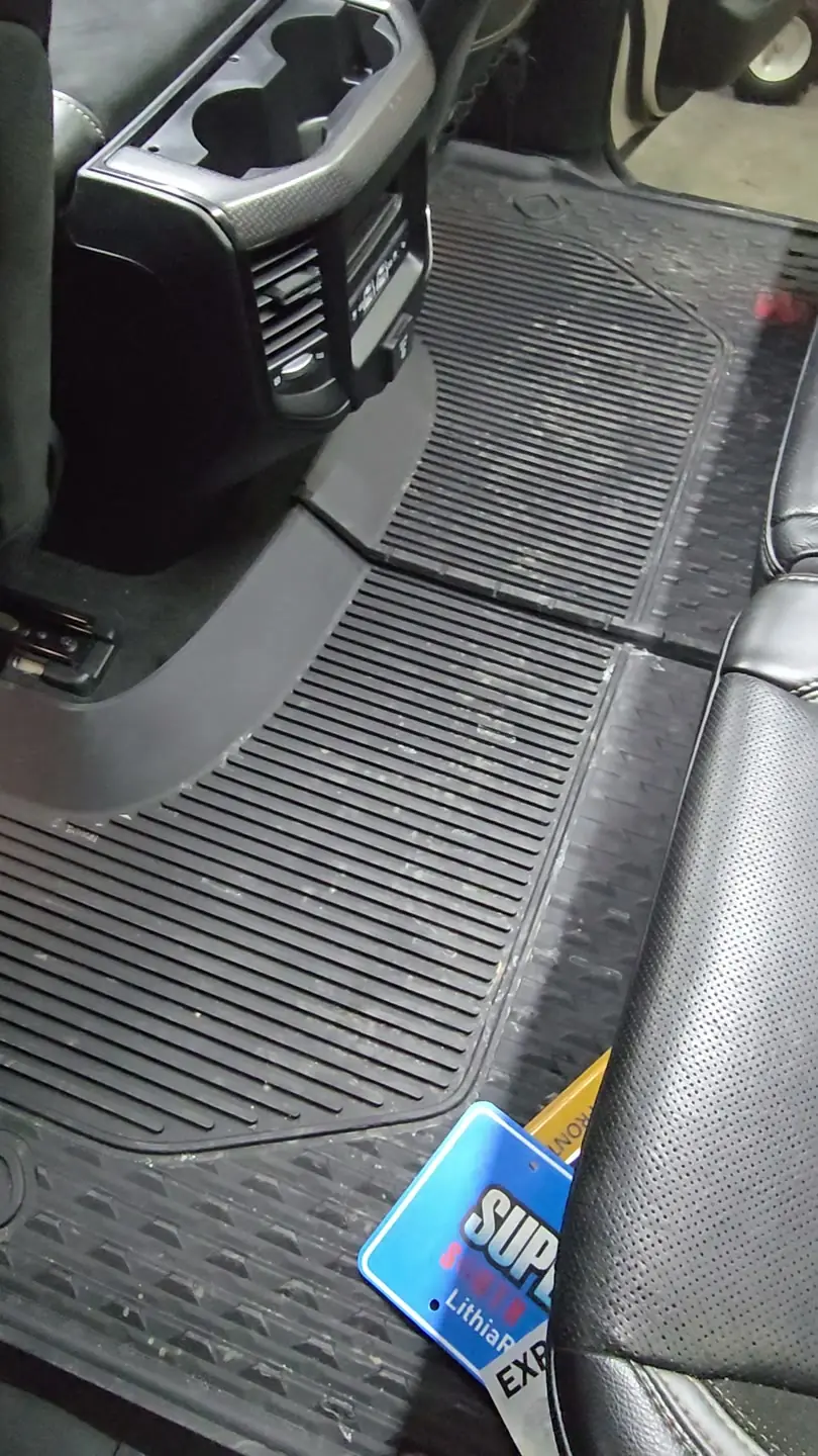 Rear floor mat before detailing