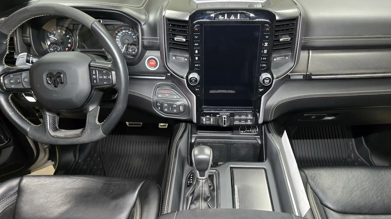 Truck cabin and mats